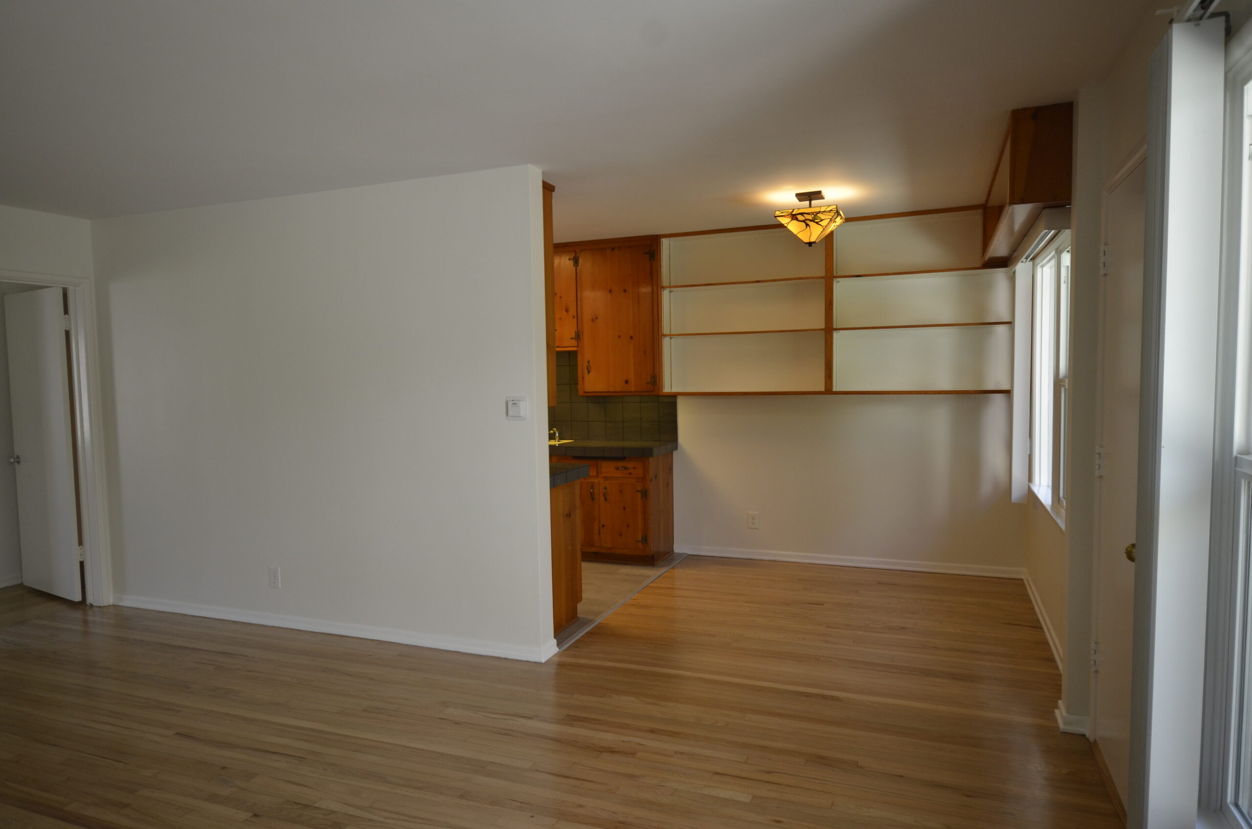 Apt 3 Shelves in dining area